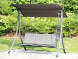 Angel Living 5869200 Hollywood-swing, garden swing 3 seater with sun protection, made of steel,Polyester